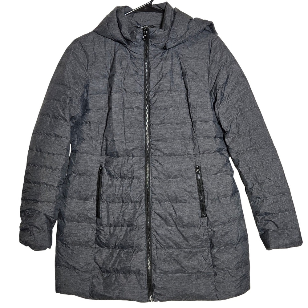 Orolay Womens Gray Duck Down Puffer Coat Jacket Small NWT Hooded Quilted Outdoor